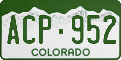 CO license plate ACP952