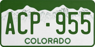 CO license plate ACP955