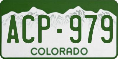 CO license plate ACP979