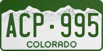 CO license plate ACP995