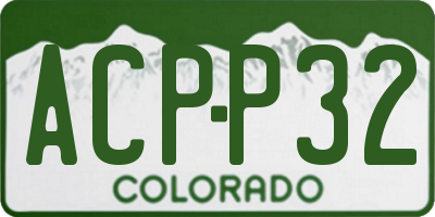 CO license plate ACPP32