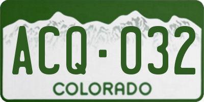 CO license plate ACQ032