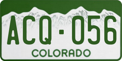 CO license plate ACQ056