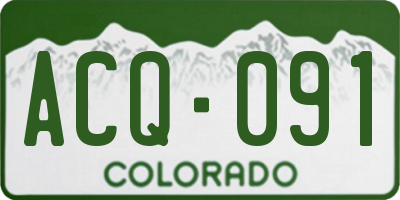 CO license plate ACQ091