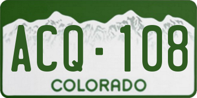 CO license plate ACQ108