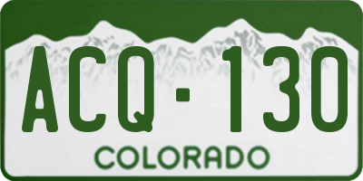 CO license plate ACQ130