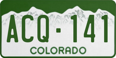 CO license plate ACQ141
