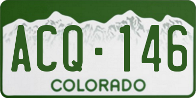 CO license plate ACQ146