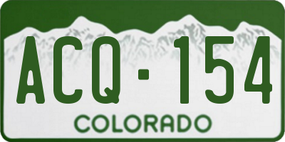 CO license plate ACQ154