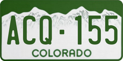 CO license plate ACQ155