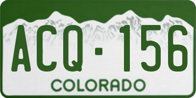 CO license plate ACQ156
