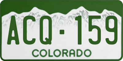 CO license plate ACQ159