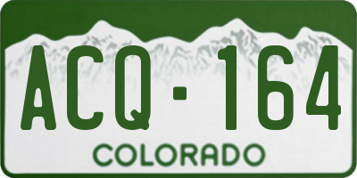 CO license plate ACQ164