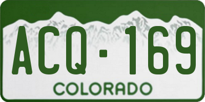 CO license plate ACQ169