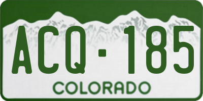 CO license plate ACQ185