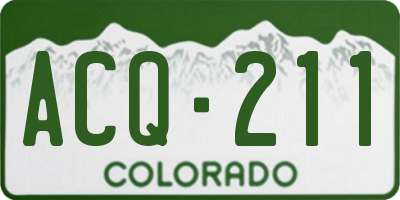 CO license plate ACQ211