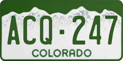 CO license plate ACQ247