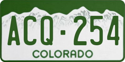 CO license plate ACQ254