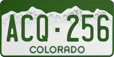 CO license plate ACQ256