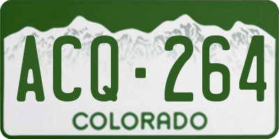 CO license plate ACQ264