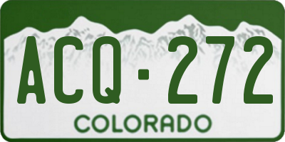 CO license plate ACQ272