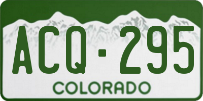 CO license plate ACQ295