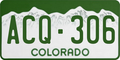CO license plate ACQ306