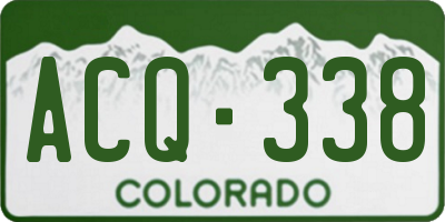 CO license plate ACQ338