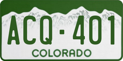 CO license plate ACQ401