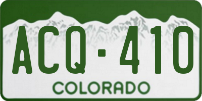 CO license plate ACQ410