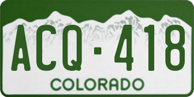 CO license plate ACQ418