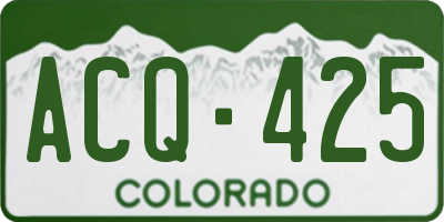 CO license plate ACQ425