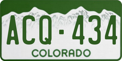 CO license plate ACQ434