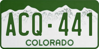 CO license plate ACQ441