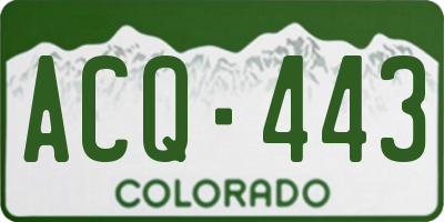 CO license plate ACQ443