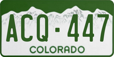 CO license plate ACQ447