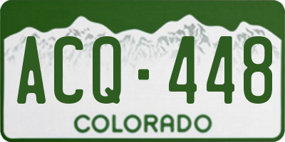 CO license plate ACQ448