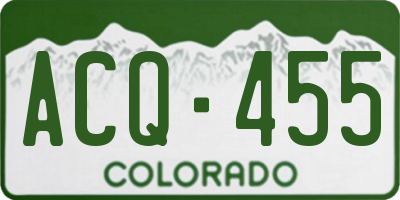 CO license plate ACQ455