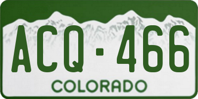 CO license plate ACQ466