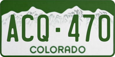 CO license plate ACQ470