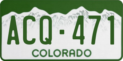 CO license plate ACQ471