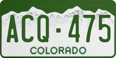 CO license plate ACQ475
