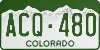 CO license plate ACQ480
