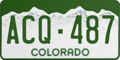CO license plate ACQ487