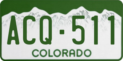 CO license plate ACQ511