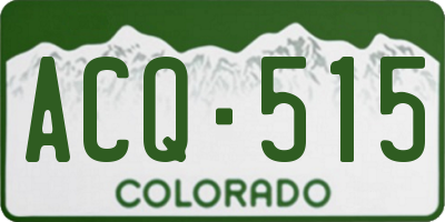 CO license plate ACQ515