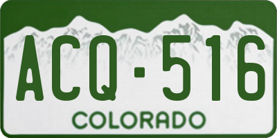 CO license plate ACQ516
