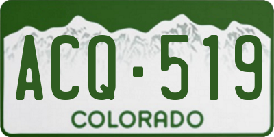 CO license plate ACQ519