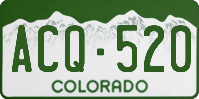 CO license plate ACQ520