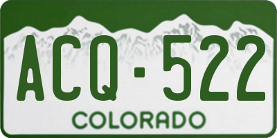 CO license plate ACQ522